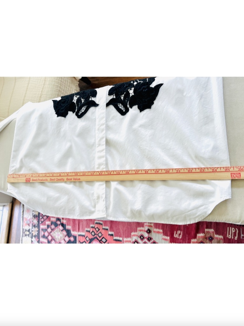 ANTHROPOLOGIE MARE MARE Floral  Tuxedo Buttondown Top - L - Picture 10 of 12